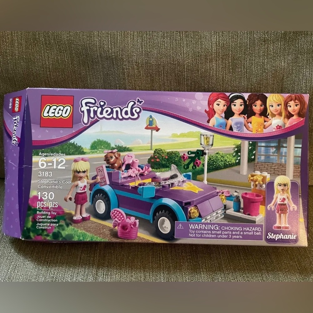 Lego 3183 Stephanie's Cool Convertible Friends Set Complete w/ Manual and Box!!